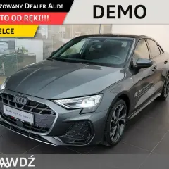 Szary Audi A3 w wersji DEMO, dostępny od ręki w Kielcach. Sprawdź atrakcyjną audi a3 cena!