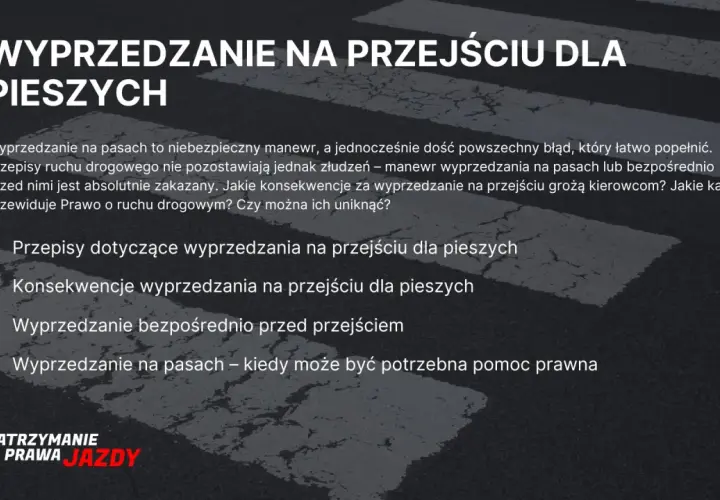 Wyprzedzanie na przejściu dla pieszych jest zabronione. Dowiedz się o przepisach, konsekwencjach i karach za ten niebezpieczny manewr.