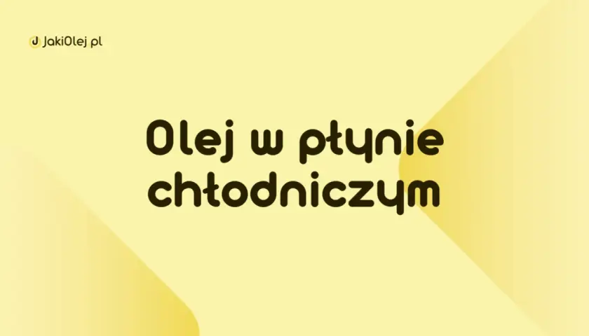 Olej w płynie chłodniczym. JakiOlej.pl wyjaśnia, jak wybrać odpowiedni olej do chłodnicy.
