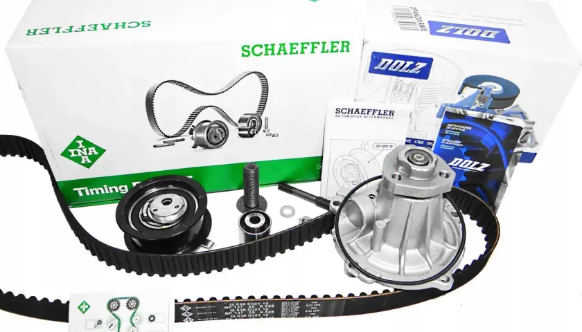 Zestaw do wymiany rozrządu 1.9 TDI Schaeffler z pompą wody Dolz. Sprawdź koszt wymiany rozrządu 1.9 TDI.